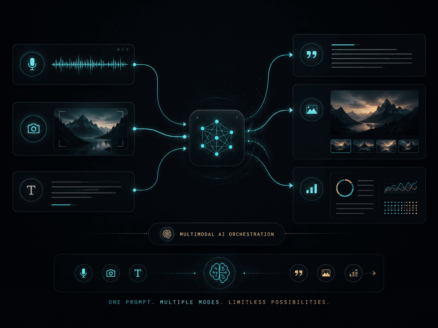 Multimodal AI Generation Workflow visual
